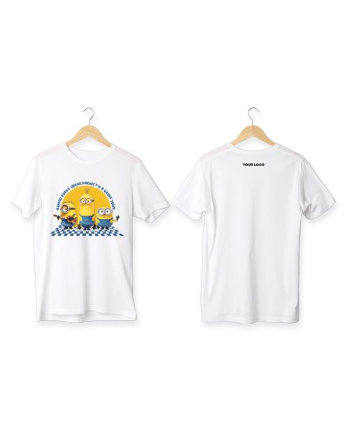 Great team Pima Round Neck T-Shirt -White
