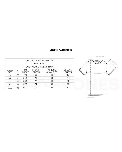 Jack & Jones Joren Unisex Round Neck T-shirt-Navy Blue