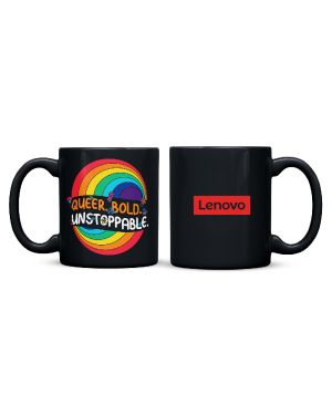 Queer Bold Customized Sublimation Mug Black