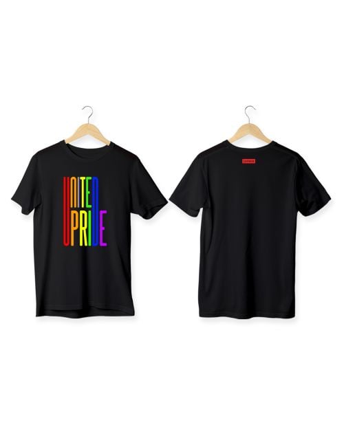 United Pride Pima Round Neck T-Shirt-Black