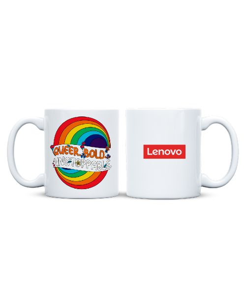 Queer Bold Customized Sublimation Mug White